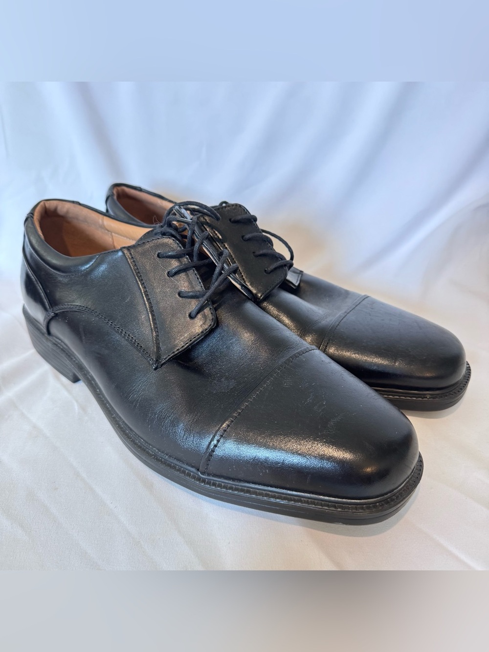 La Milano Men's Black Leather Comfort Dress Shoes Wide EEE #A1718 Sz 13 Business